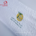 Good Absorbent High Quality 5 Star Hotel 100% Cotton White Customized Logo Outdoor Towel